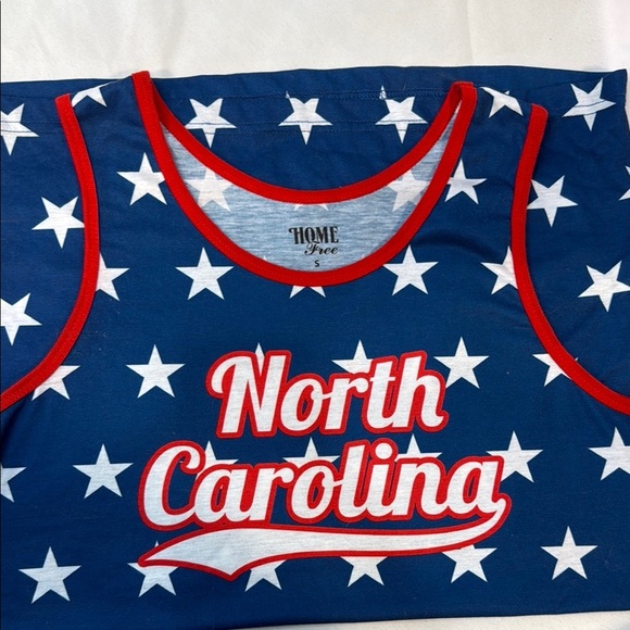 Home Free North Carolina Adult Tank Top with Stars, Patriotic, unisex, Small - Picture 6 of 6